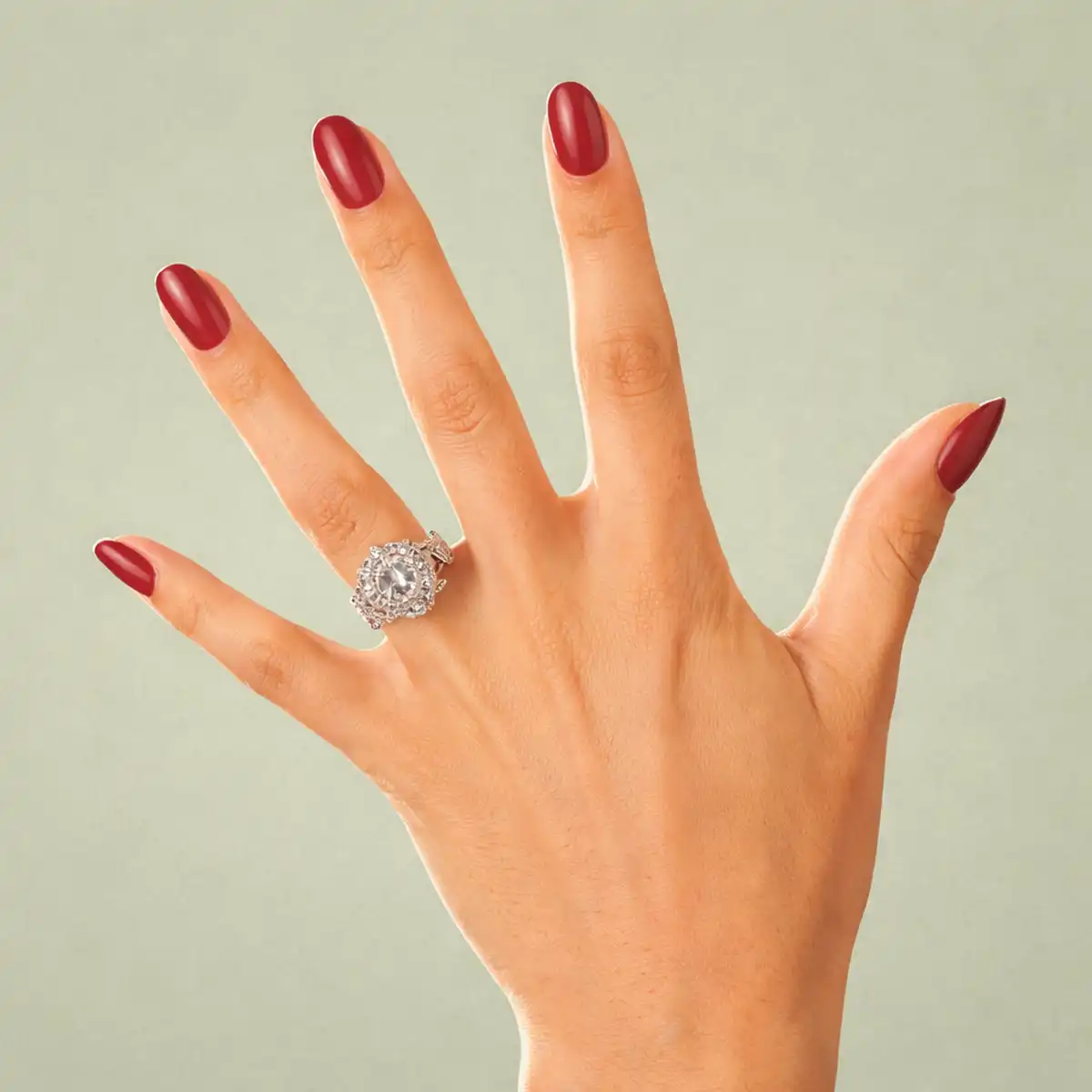 Close-up view of antique engagement rings showing period-specific diamond cuts and setting techniques used in authentication